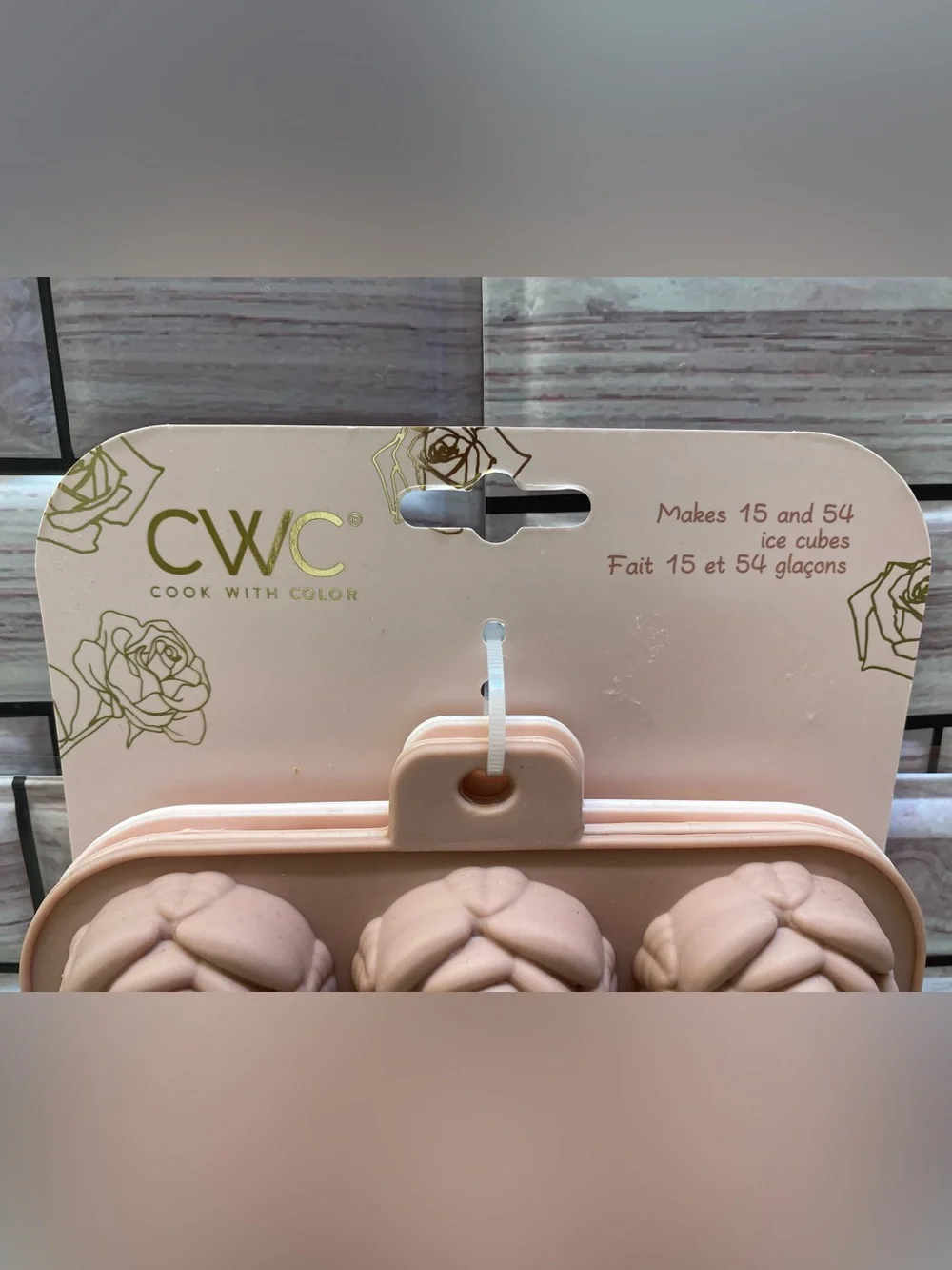 CWC ❤️Beautiful Roses shaped 4PC Ice Trays  mold BPA Free DIY NWT